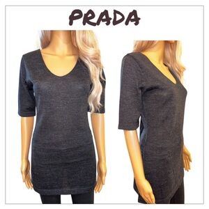 PRADA Grey Short Sleeve Tunic | Size M (44)